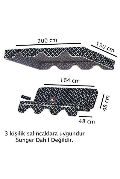 Karaburun Swing Cushion Replacement Garden Swing Cushion Spongeless Cover