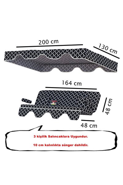 Yekta Home Karaburun 3 kişilik Salıncak Minder Takımı . Yastık Tente Kolluk M...