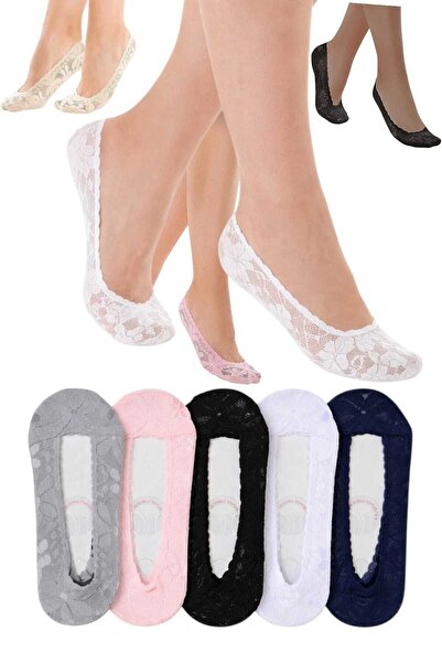 Welsoft Γυναικείες κάλτσες μπαλαρίνας 3 ΣΥΣΚΕΥΑΣΙΩΝ με λουλουδάτο σχέδιο αντι...