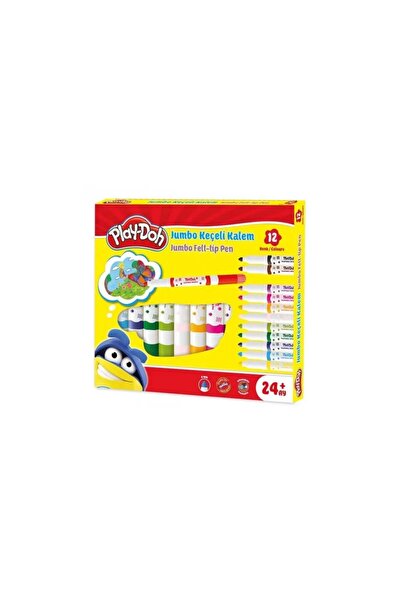 Play Doh Play-doh 12 Renk Jumbo Keçeli Kalem 6 Mm Ke020