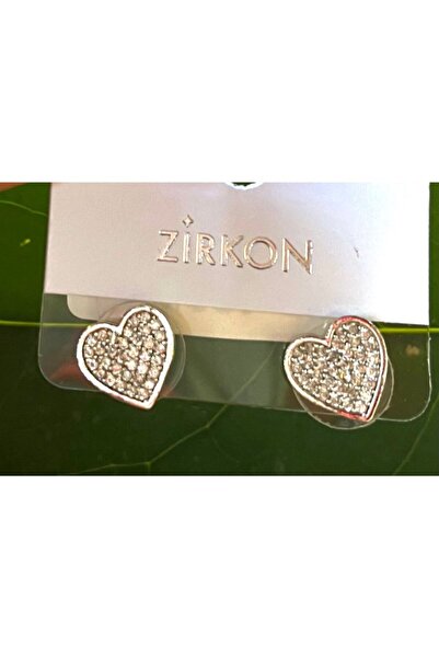 Monalisa Home Silver Color Luxury Flashy Heart Figured Earrings