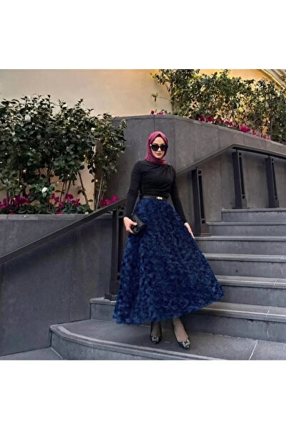 Dm Life 3 Boyutlu Gül Detaylı Etek