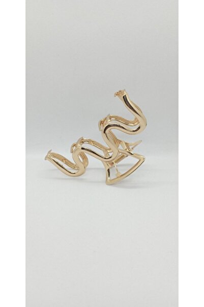 ndjewelry مشبك معدني مطوي باللون الذهبي