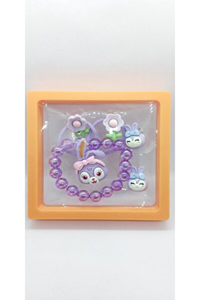 ndjewelry Lilac Color Earring Buckle Set
