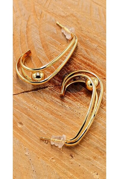Monalisa Home Steel Gold Luxury Design Earrings