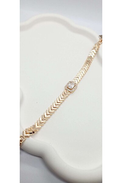 ndjewelry سوار سلسلة Vip من حجر الرغيف الفرنسي على شكل هيكل السمكة باللون الذ...