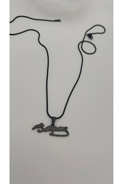Doğaltaş Masalları Ataturk Signed Necklace with Black Steel Chain