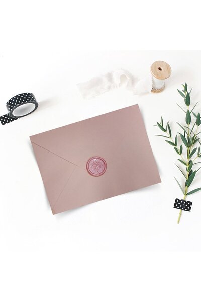 GNDR 13x18- Mühürlü Pembe Davetiye Zarfı (50 Adet)