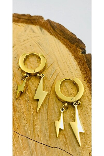 Monalisa Home Gold Color Figured Steel Earrings