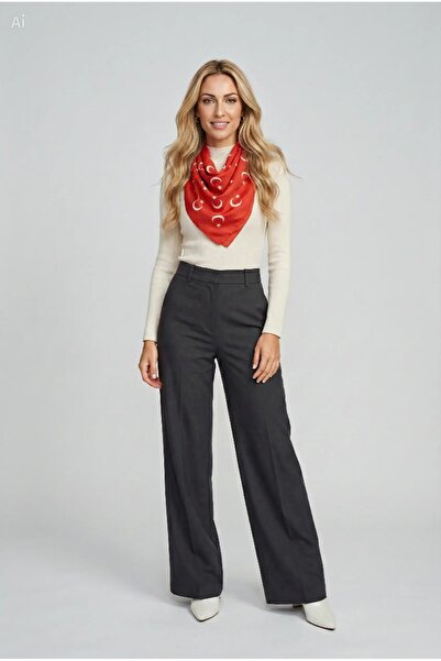 Zelayn Φουλάρι μπαντάνα από βαμβακερό ύφασμα με μοτίβο τουρκικής σημαίας Red ...