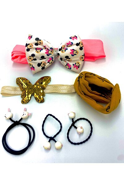 Monalisa Home Colorful Patterned Crown Buckle Bandana Set