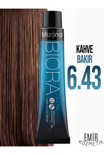 Marjinal Biora Saç Boyası - 6.43 Kahve Bakır + Pierra Oksidan 60 ml