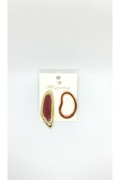 ndjewelry Abstract Flow – Burgundy Aura Earrings