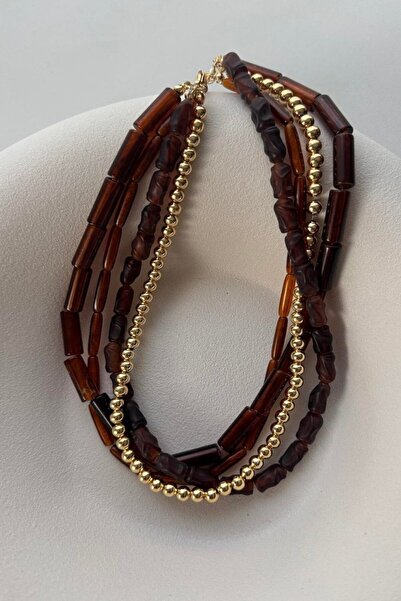 ndjewelry الكهرمان الذهبي – قلادة الكهرمان الذهبية