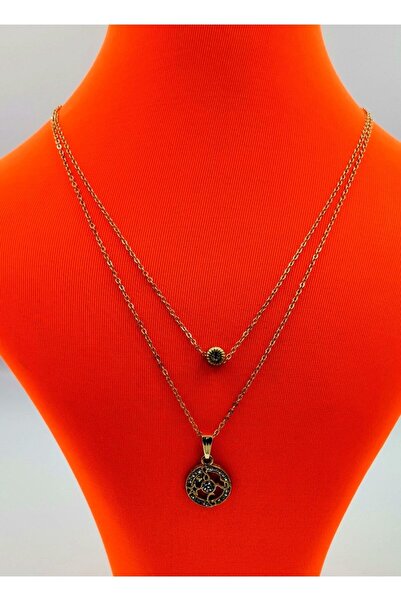 Monalisa Home Special Design Gold Color Necklace with Chain Figure
