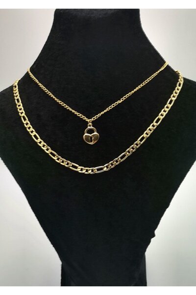 Monalisa Home Yellow Double Chain Figured Luxury Anti-Tarnish Necklace