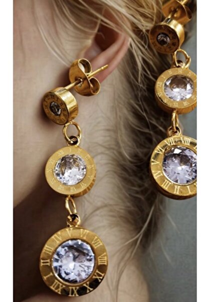 Monalisa Home Luxurious Figured Flashy Earrings with Long Dangle