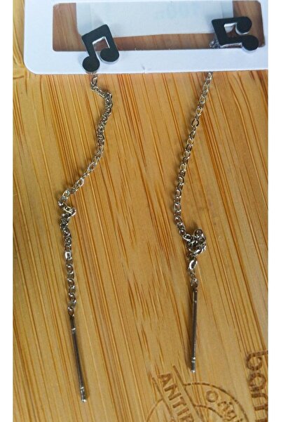 Monalisa Home Silver Color Metallic Figured Dangle Earrings