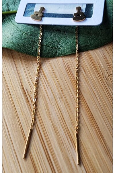 Monalisa Home Gold Color Metallic Guitar Figured Dangle Earrings