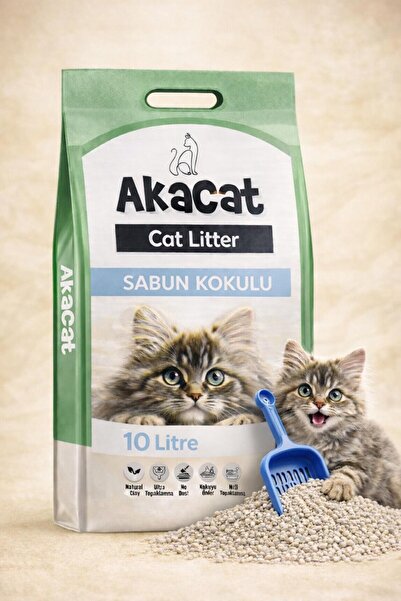 AKACAT Marsilya Sabunu Kokulu Gri Bentonit Kedi Kumu 10 Lt