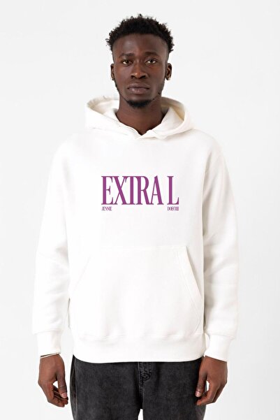 Tshirthane Ανδρικό φούτερ με κουκούλα Jennie ExtraL White 3ip