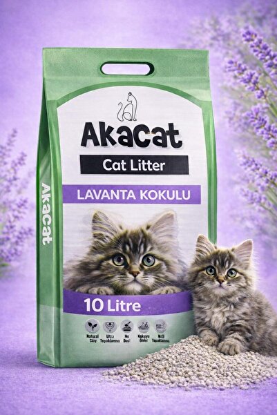 AKACAT Lavanta Kokulu Gri Bentonit 10 Lt