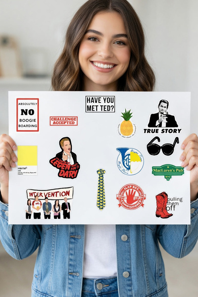 Katze Stickers Πώς συναντήσαμε τη μητέρα σας Himym Σετ αυτοκόλλητων για φορητ...