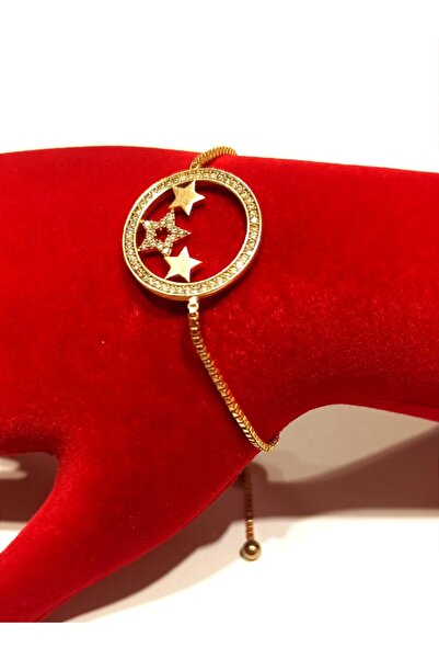 Monalisa Home Gold Color Luxurious Figured Flashy Adjustable Bracelet