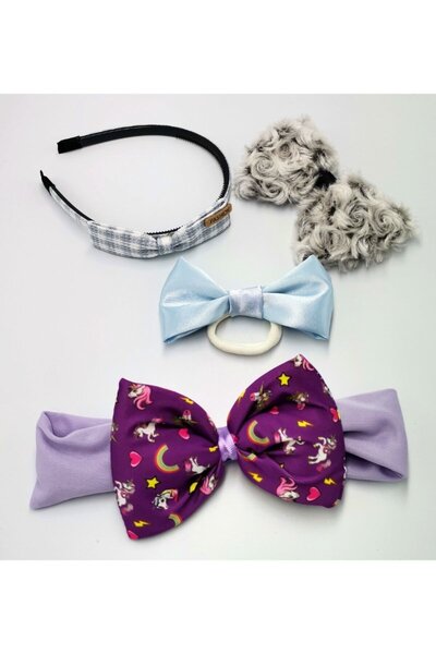 Monalisa Home Colorful Patterned Crown Buckle Bandana Set