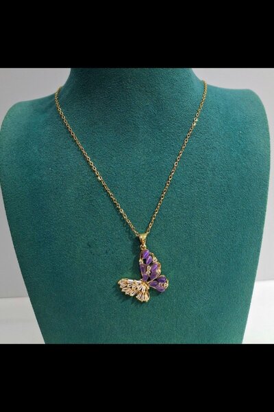 Monalisa Home Luxurious Figured Shiny Anti-Tarnish Steel Necklace