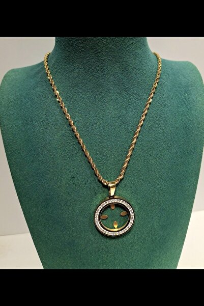 Monalisa Home Luxurious Figured Shiny Anti-Tarnish Steel Necklace