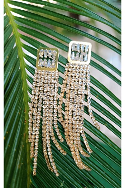 Monalisa Home Yellow Color Zircon Stone Luxury Evening Dress Earrings