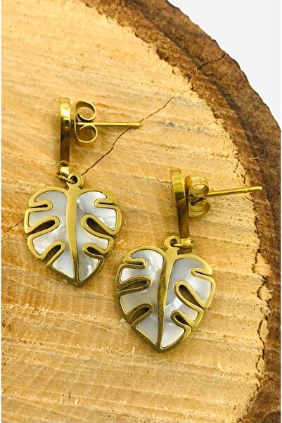 Monalisa Home Gold Color Figured Steel Earrings