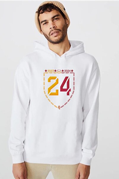 Tshirthane 24 Championship bela muška 3ip majica sa kapuljačom