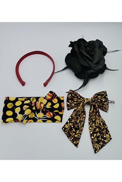 Monalisa Home Colorful Patterned Crown Buckle Bandana Set
