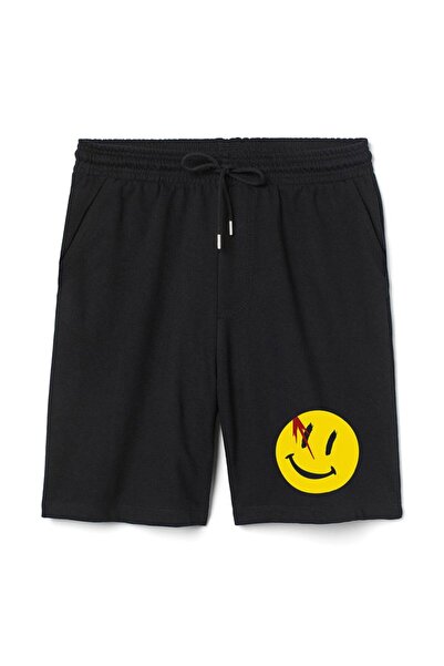 Tshirthane Pantaloni scurți negri Watchmen Symbol pentru bărbați