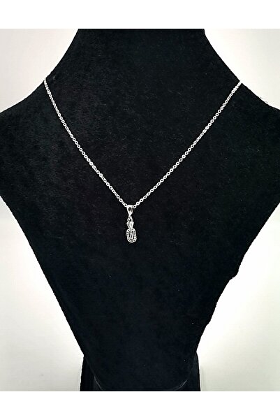 Monalisa Home Luxury Silver Colored Chain Figured Karamaz Necklace