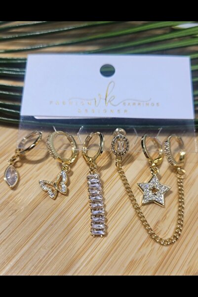 Monalisa Home Multiple Luxurious Figured Showy 6-Piece Non-Tarnish Earrings