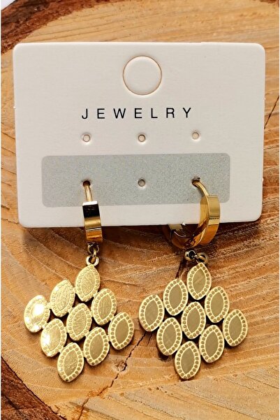 Monalisa Home Steel Gold Luxury Design Earrings