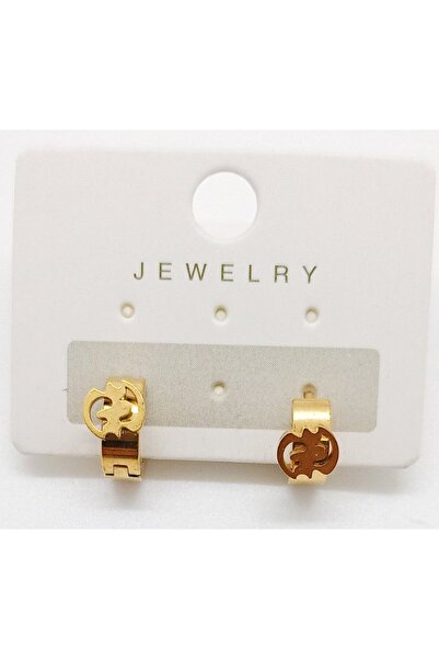 Monalisa Home 316 L Steel Gold Color Unisex Figured Earring