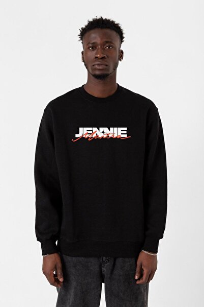 Tshirthane Ανδρικό φούτερ Jennie Mantra Black 2ip