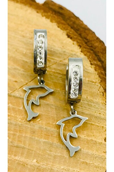 Monalisa Home Silver Color Figured Steel Earrings