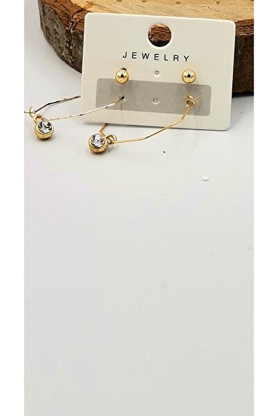Monalisa Home أقراط فاخرة - أصفر ذهبي، مجسم رباعي، غير مشوه