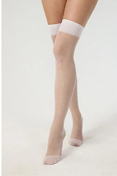 Monalisa Home Women's Socks Silicone Lace 15 Den White 10