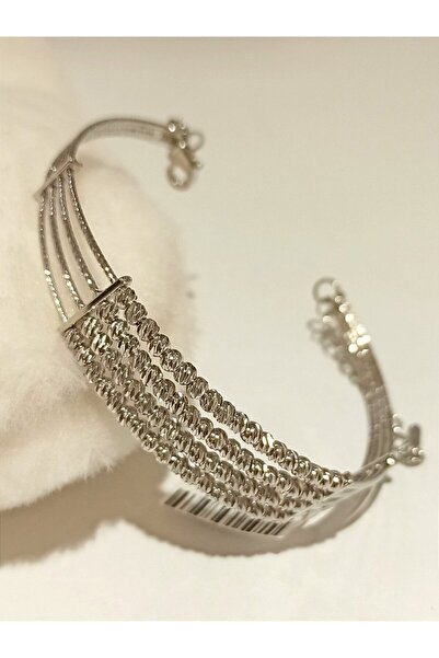 Monalisa Home Silver Color Luxurious Figured Ornate Bracelet