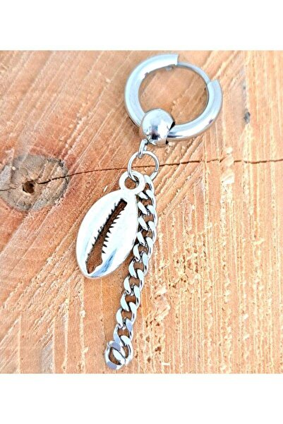Monalisa Home Silver Color Unisex Earrings with Steel Figures, 2 Pieces