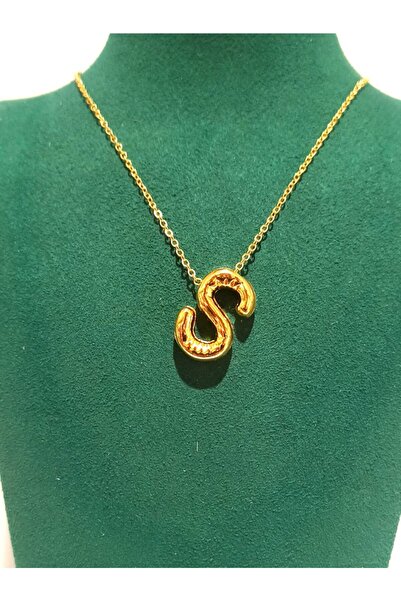 Monalisa Home Gold Color Luxury Figured Showy Letter Necklace
