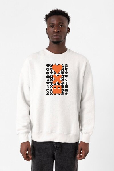 Tshirthane Love Death Robots Orange Melange muška majica sa 2 niti