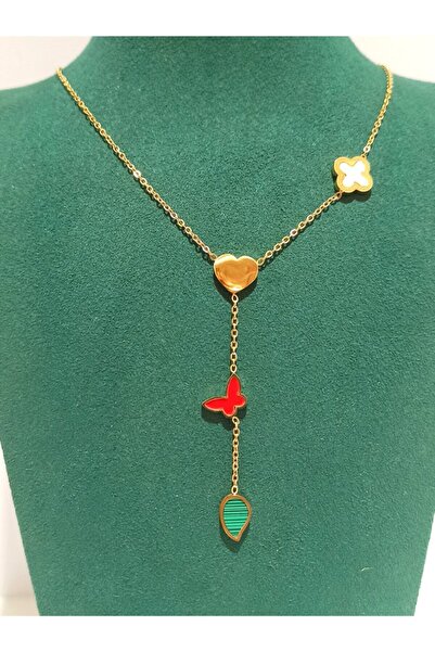 Monalisa Home Gold Color Luxury Figured Fancy Y Necklace