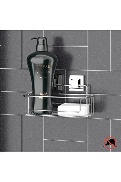 Teknotel Delme Vida Matkap Yok! Easyfıx Yapışkanlı Tek Katlı Şampuanlık Banyo...